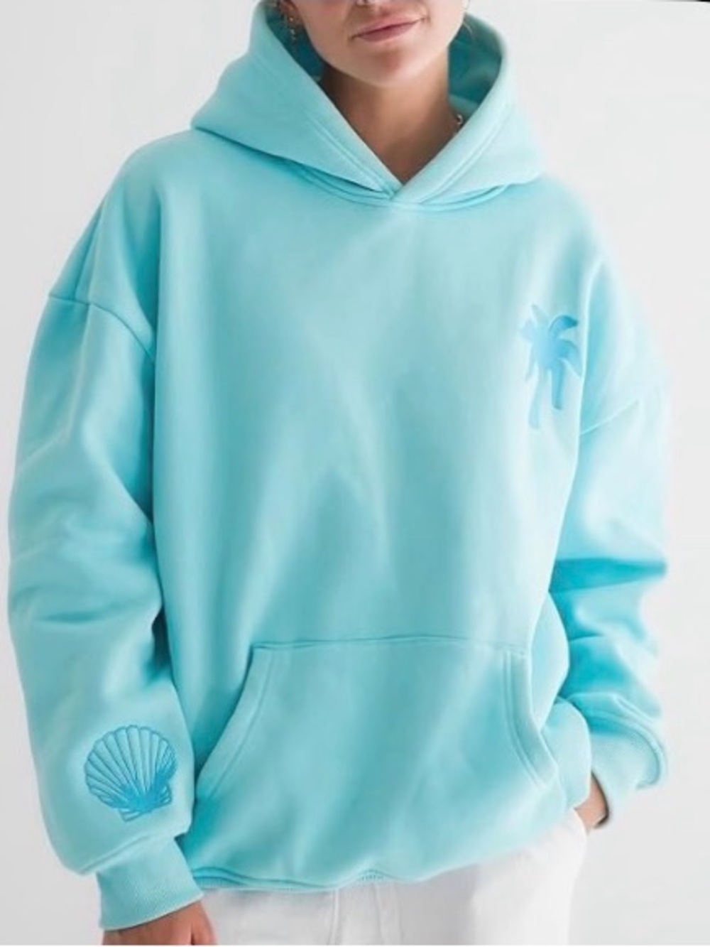 Light Blue Hawaii Inspired Hoodie for Women